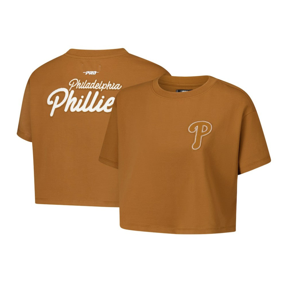Philadelphia Phillies Pro Standard Women's Paint The City Cropped Boxy T-Shirt | MLB On Sale
