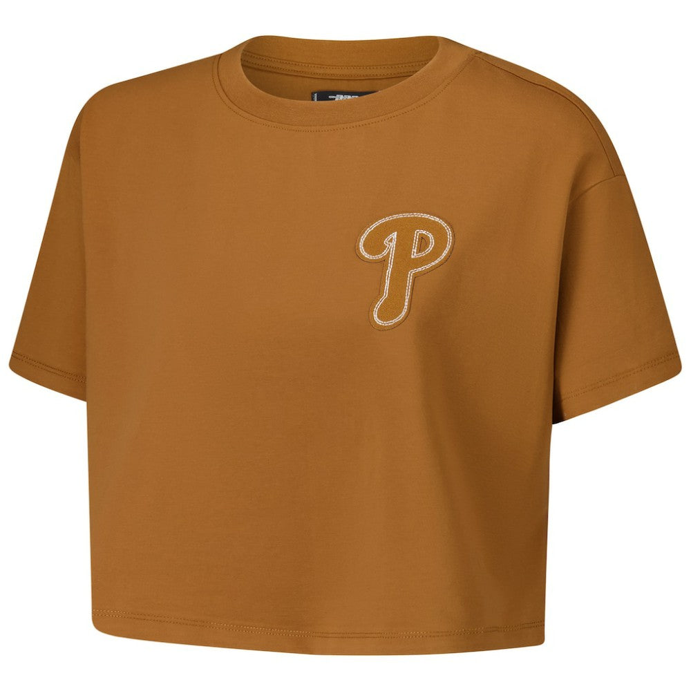 Philadelphia Phillies Pro Standard Women's Paint The City Cropped Boxy T-Shirt | MLB On Sale