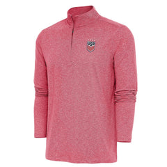USWNT Antigua Hunk Quarter-Zip Top Heather Red