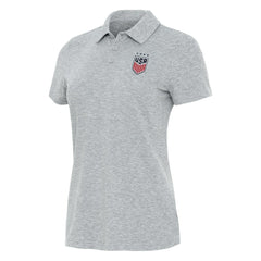 USWNT Antigua Women's Matter Polo Heather Gray