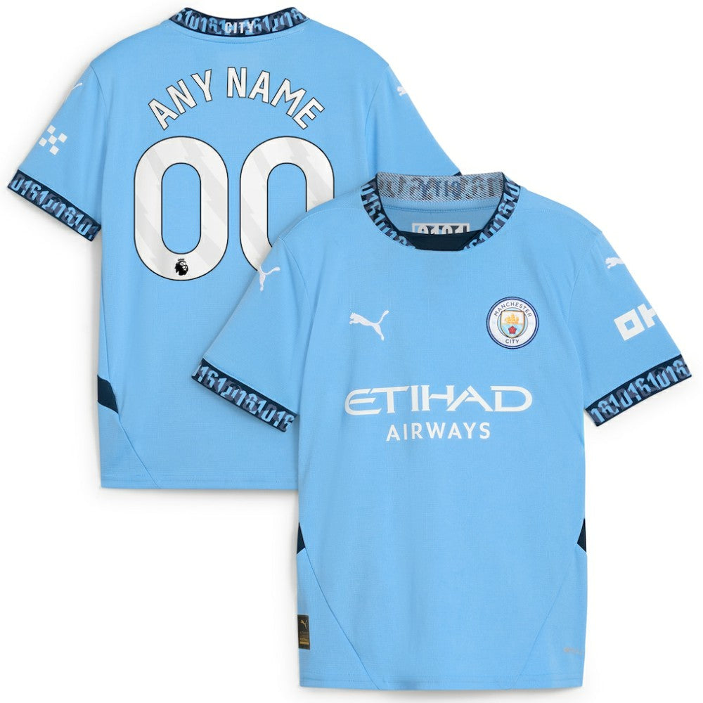 Manchester City Youth 2024/25 Home Replica Custom Jersey Light Blue - Puma