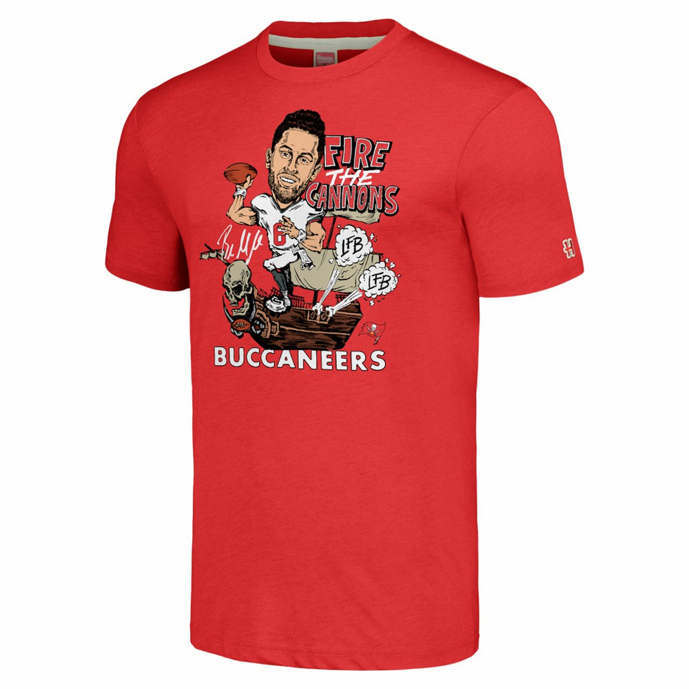 Tampa Bay Buccaneers  Baker Mayfield  Homage Unisex Caricature Player Graphic Tri-Blend T-Shirt