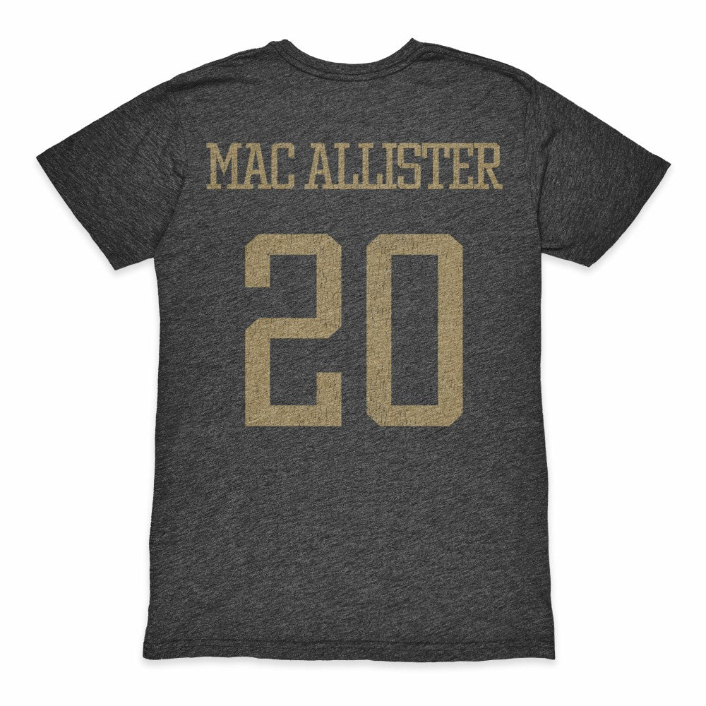 Alexis Mac Allister Argentina National Team 1863FC Player Retro Tri-Blend T-Shirt Heather Black