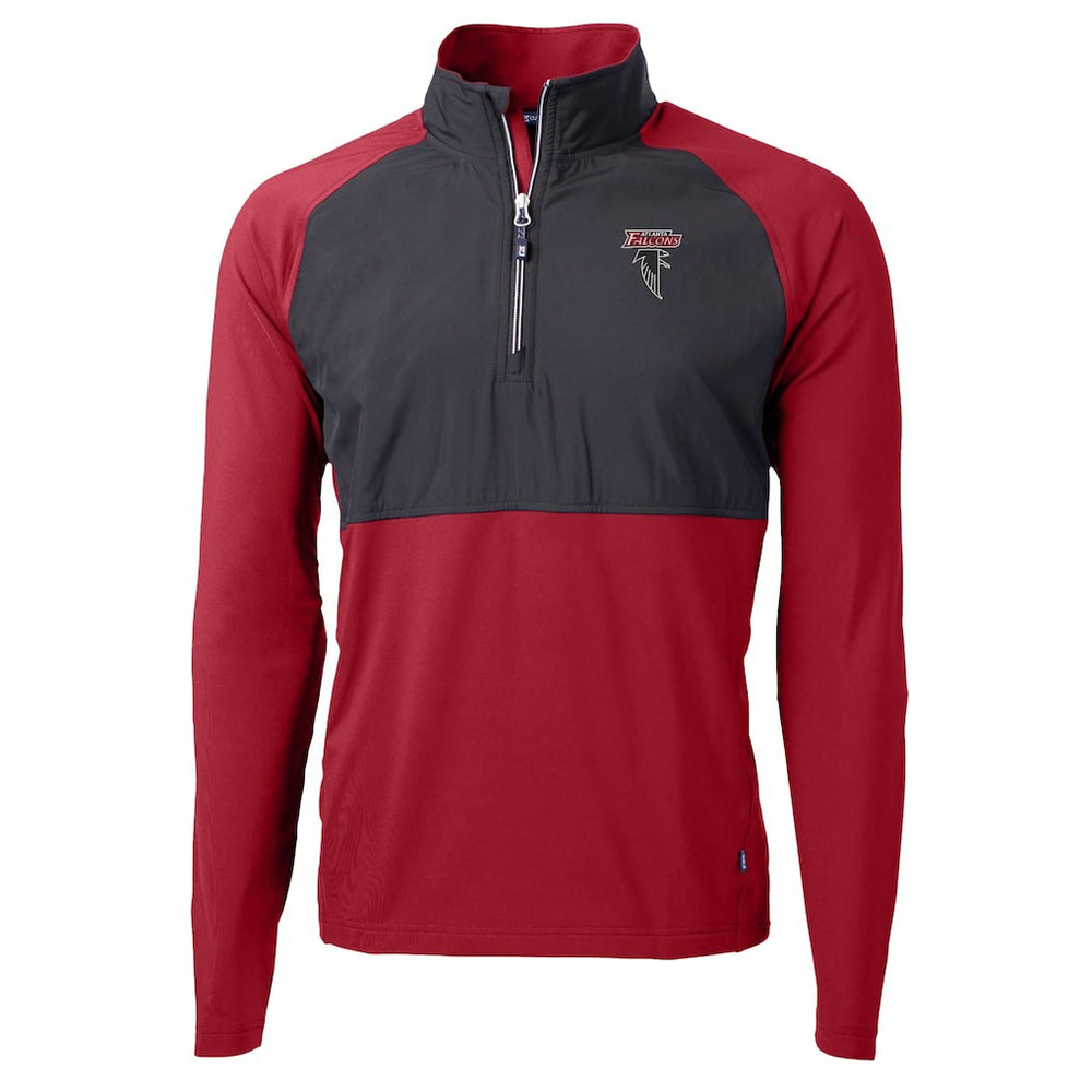 Atlanta Falcons  Cutter & Buck Adapt Eco Knit Hybrid Recycled Raglan DryTec Quarter-Zip Top
