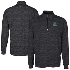 Carolina Panthers  Cutter & Buck Traverse Camo Print Stretch DryTec Quarter-Zip Top