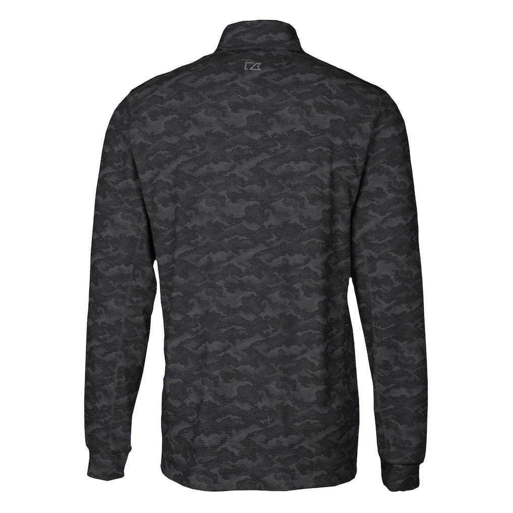 Carolina Panthers  Cutter & Buck Traverse Camo Print Stretch DryTec Quarter-Zip Top