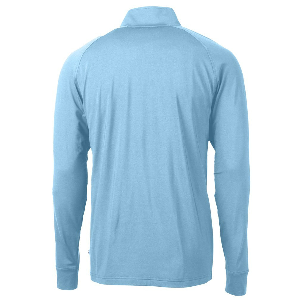 Carolina Panthers  Cutter & Buck Adapt Eco Knit Stretch Recycled Raglan Quarter-Zip DryTec Top
