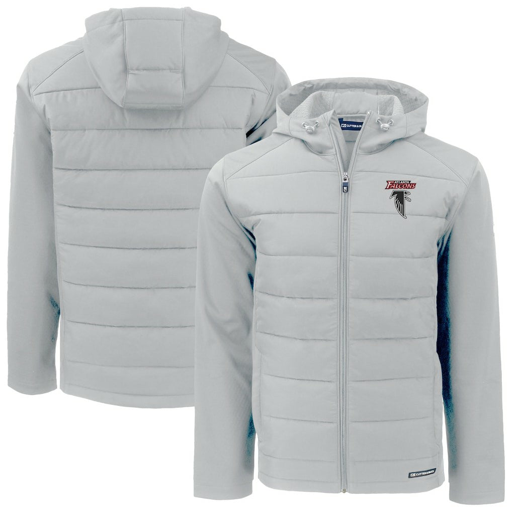 Atlanta Falcons  Cutter & Buck Evoke Hybrid Eco Softshell Recycled Full-Zip Hoodie Jacket