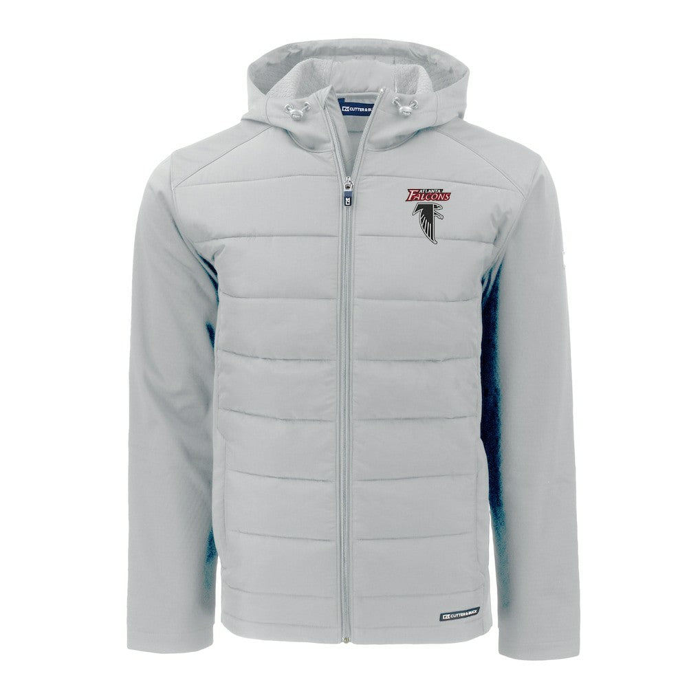 Atlanta Falcons  Cutter & Buck Evoke Hybrid Eco Softshell Recycled Full-Zip Hoodie Jacket