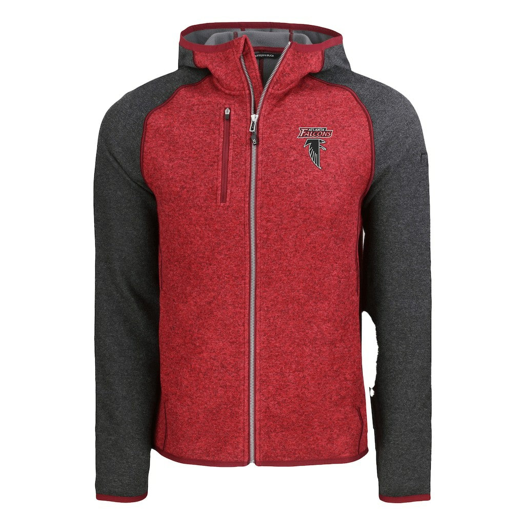 Atlanta Falcons  Cutter & Buck Mainsail Hoodie Raglan Full-Zip Jacket