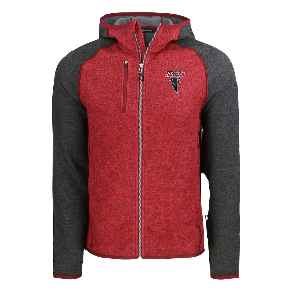 Atlanta Falcons  Cutter & Buck Mainsail Hoodie Raglan Full-Zip Jacket