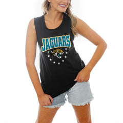 Jacksonville Jaguars  Gameday Couture Women's Baby You're A Star Racerback Scoop Neck Tapered Tank Top
