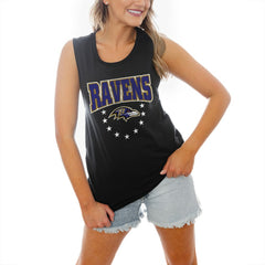 Baltimore Ravens  Gameday Couture Women's Baby You're A Star Racerback Scoop Neck Tapered Tank Top