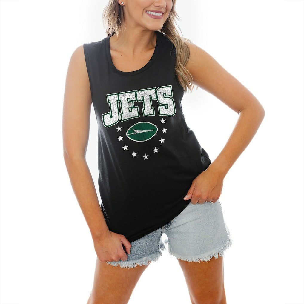 New York Jets  Gameday Couture Women's Baby You're A Star Racerback Scoop Neck Tapered Tank Top
