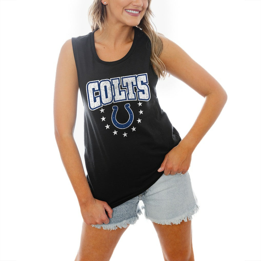 Indianapolis Colts  Gameday Couture Women's Baby You're A Star Racerback Scoop Neck Tapered Tank Top