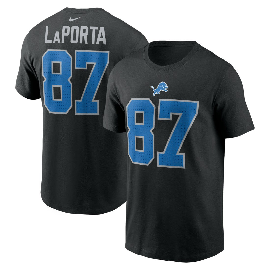 Detroit Lions Nike Sam LaPorta  Name & Number T-Shirt