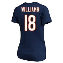 Chicago Bears  Caleb Williams  Women's Plus Size Fair Catch Name & Number Scoop Neck T-Shirt