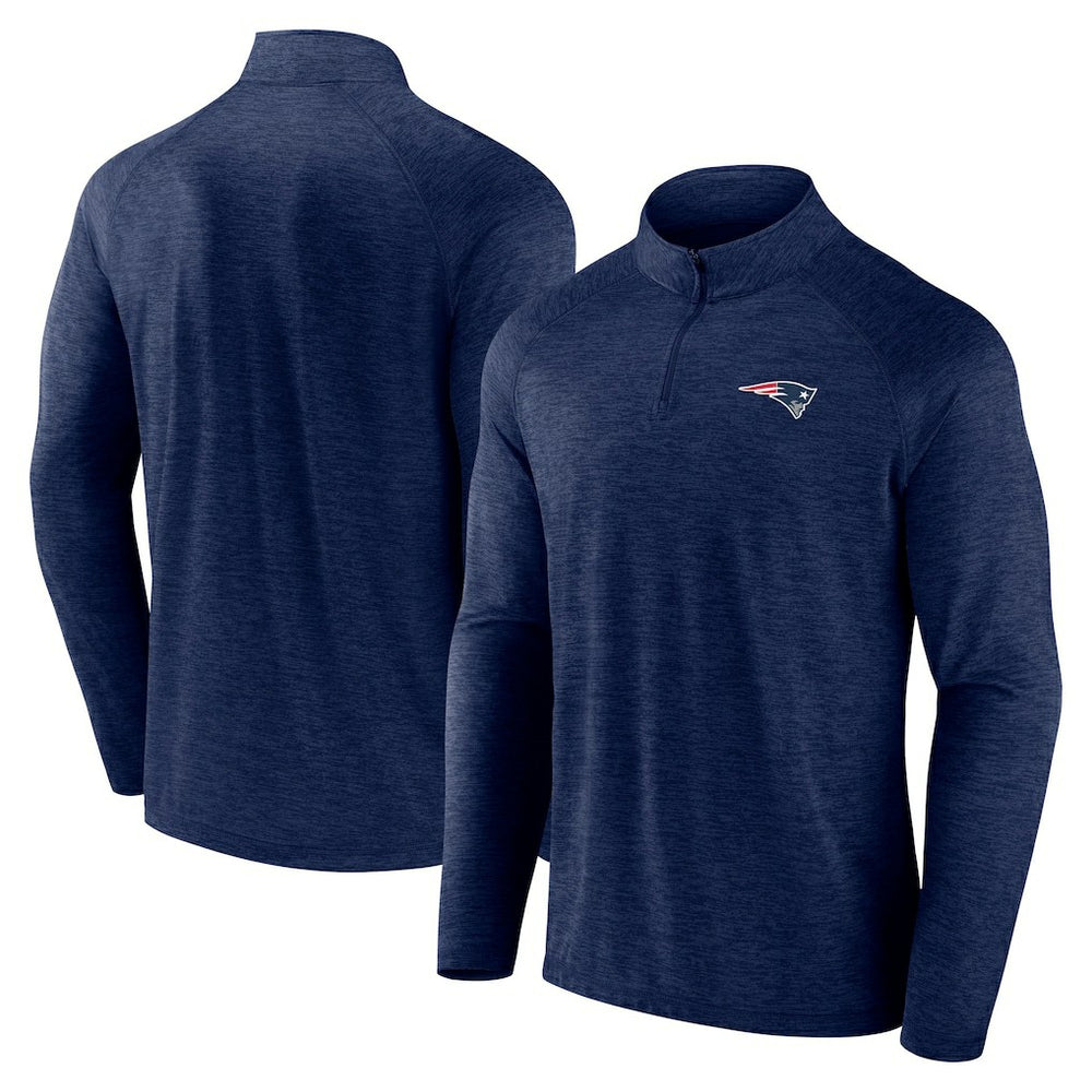 New England Patriots Fanatics Head-to-Head Raglan Quarter-Zip Jacket