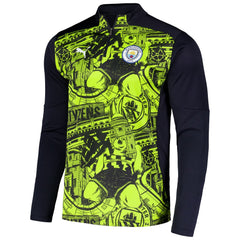 Manchester City 2024/25 Pre-Match dryCELL Quarter-Zip Top Black - Puma
