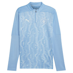 Manchester City 2024/25 Pre-Match dryCELL Quarter-Zip Top Light Blue - Puma