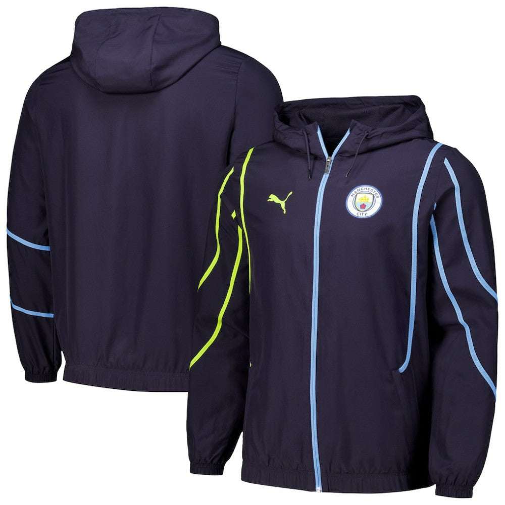 Manchester City 2024/25 Pre-Match Anthem dryCELL Full-Zip Hoodie Jacket Navy - Puma