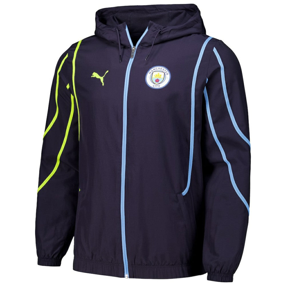 Manchester City 2024/25 Pre-Match Anthem dryCELL Full-Zip Hoodie Jacket Navy - Puma
