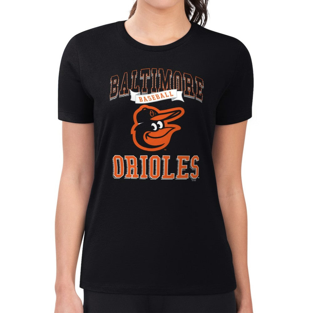 Baltimore Orioles G-III 4Her by Carl Banks Women's Super-Slim Fit Lightweight Team Logo Graphic T-Shirt | MLB Online