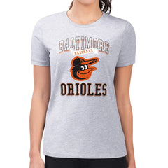 Baltimore Orioles G-III 4Her by Carl Banks Women's Super-Slim Fit Lightweight Team Logo Graphic T-Shirt | MLB New