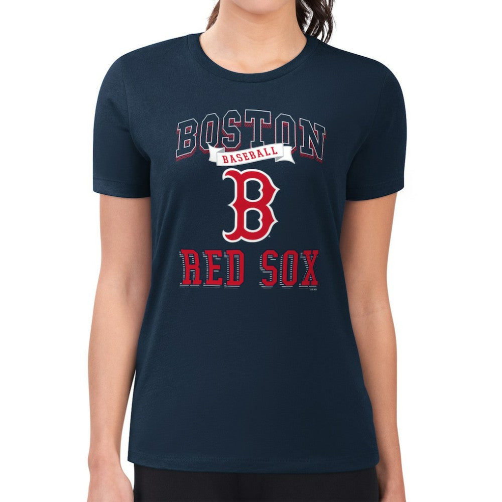 Boston Red Sox G-III 4Her by Carl Banks Women's Super-Slim Fit Lightweight Team Logo Graphic T-Shirt | MLB Shop