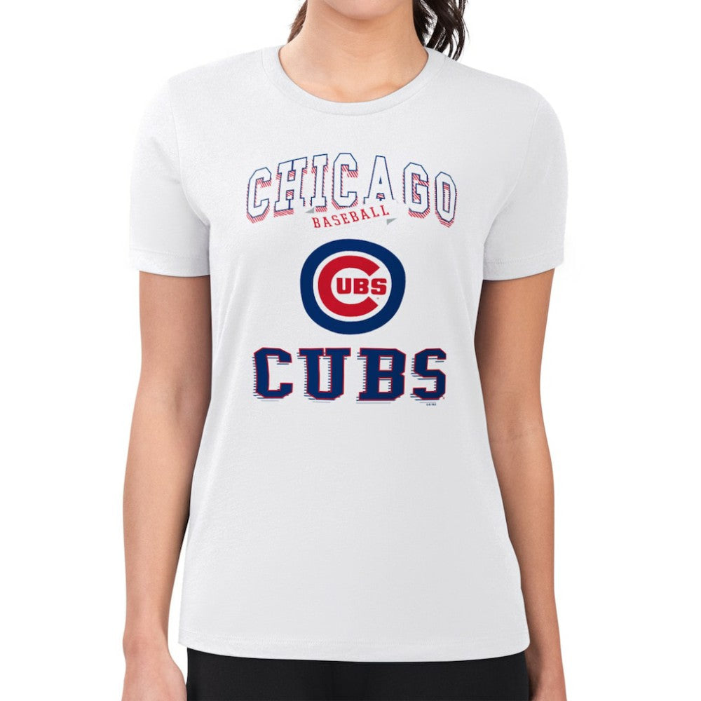 Chicago Cubs G-III 4Her by Carl Banks Women's Super-Slim Fit Lightweight Team Logo Graphic T-Shirt | MLB Outlet