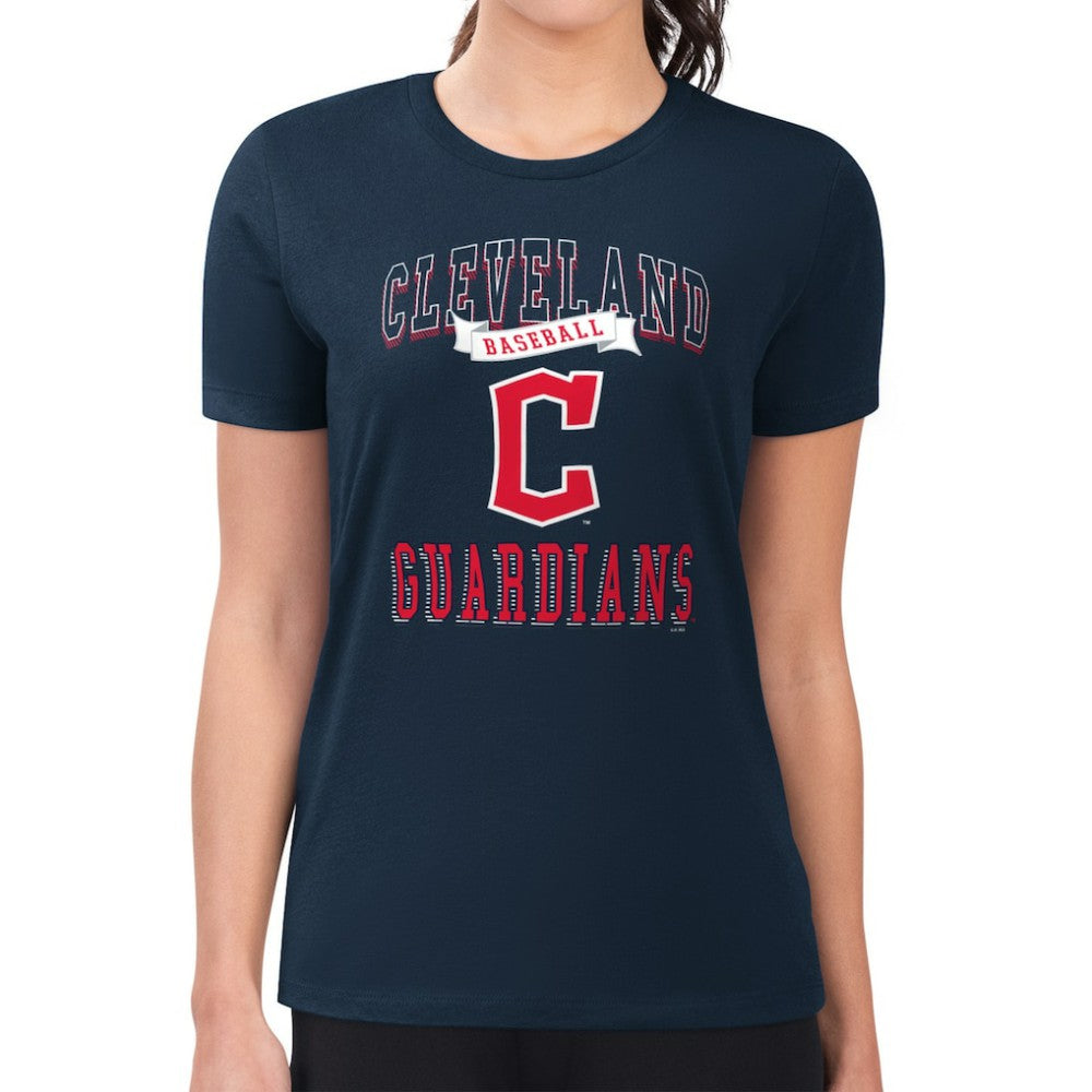 Cleveland Guardians G-III 4Her by Carl Banks Women's Super-Slim Fit Lightweight Team Logo Graphic T-Shirt | MLB On Sale