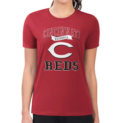 Cincinnati Reds G-III 4Her by Carl Banks Women's Super-Slim Fit Lightweight Team Logo Graphic T-Shirt | MLB For sale