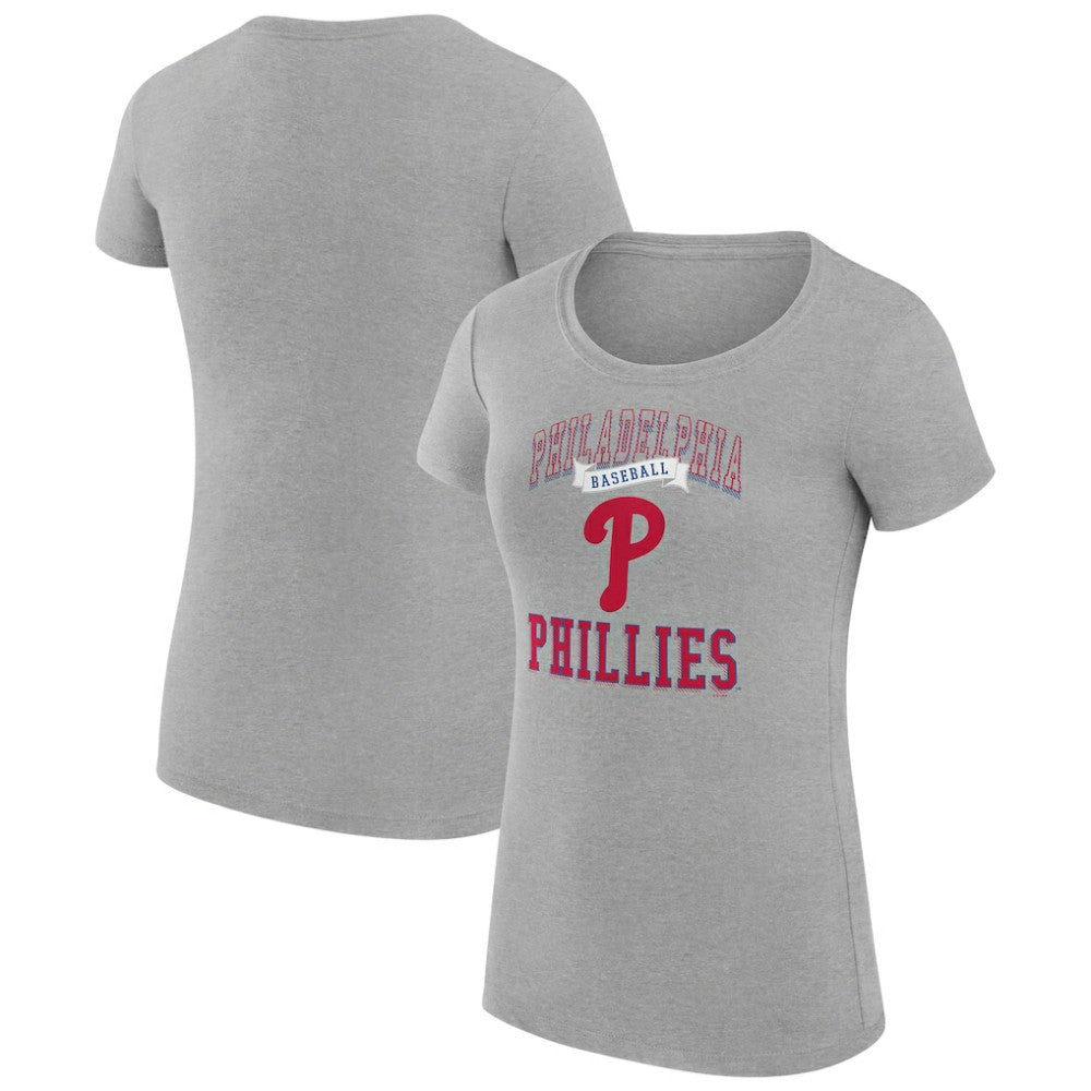 Philadelphia Phillies G-III 4Her by Carl Banks Women's Super-Slim Fit Lightweight Team Logo Graphic T-Shirt | MLB Shop