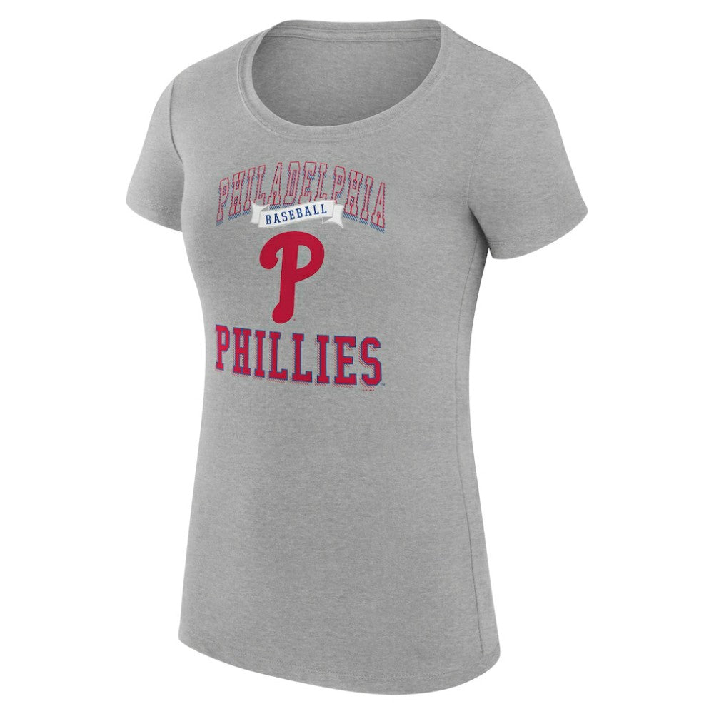 Philadelphia Phillies G-III 4Her by Carl Banks Women's Super-Slim Fit Lightweight Team Logo Graphic T-Shirt | MLB Shop