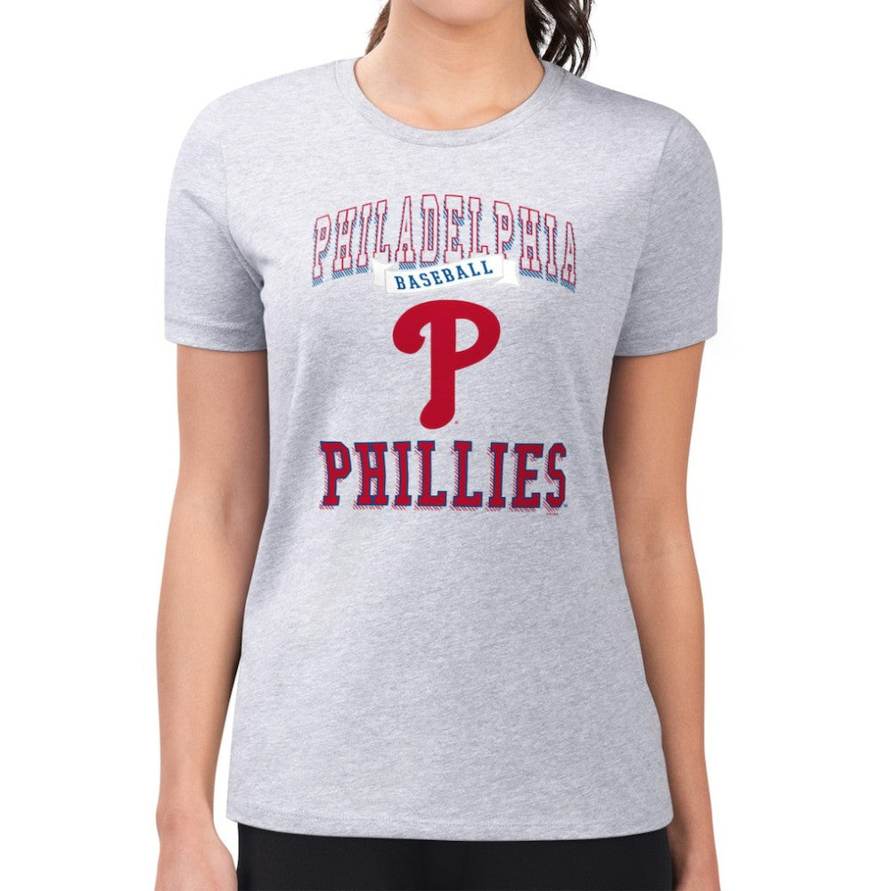 Philadelphia Phillies G-III 4Her by Carl Banks Women's Super-Slim Fit Lightweight Team Logo Graphic T-Shirt | MLB Shop