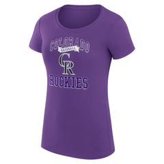 Colorado Rockies G-III 4Her by Carl Banks Women's Super-Slim Fit Lightweight Team Logo Graphic T-Shirt | MLB Discount