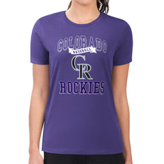 Colorado Rockies G-III 4Her by Carl Banks Women's Super-Slim Fit Lightweight Team Logo Graphic T-Shirt | MLB Discount