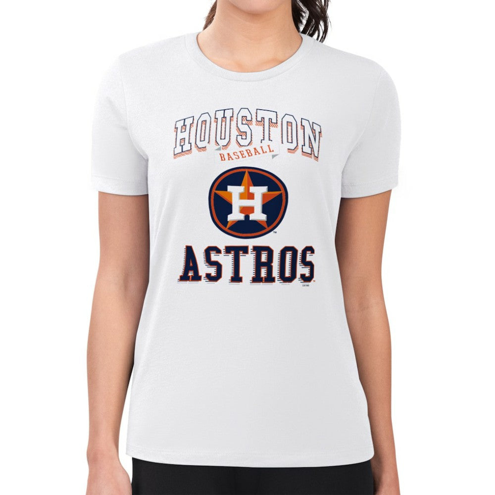 Houston Astros G-III 4Her by Carl Banks Women's Super-Slim Fit Lightweight Team Logo Graphic T-Shirt | MLB On Sale