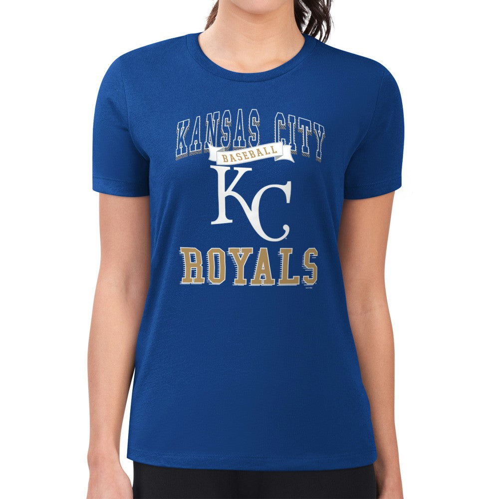 Kansas City Royals G-III 4Her by Carl Banks Women's Super-Slim Fit Lightweight Team Logo Graphic T-Shirt | MLB Shop
