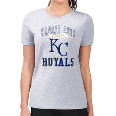 Kansas City Royals G-III 4Her by Carl Banks Women's Super-Slim Fit Lightweight Team Logo Graphic T-Shirt | MLB Discount