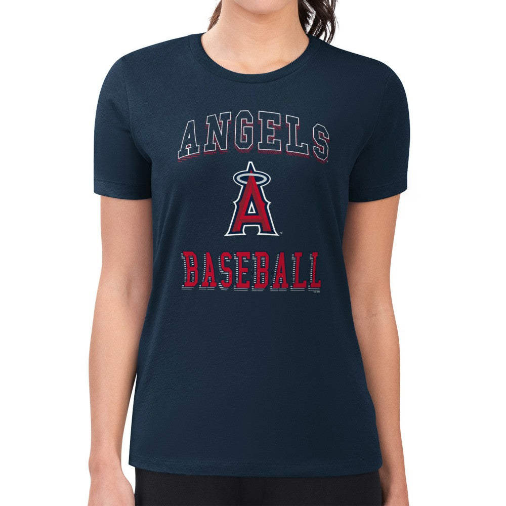 Los Angeles Angels G-III 4Her by Carl Banks Women's Super-Slim Fit Lightweight Team Logo Graphic T-Shirt | MLB For sale