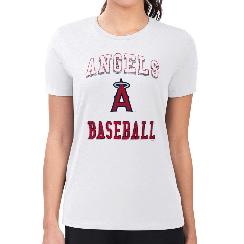 Los Angeles Angels G-III 4Her by Carl Banks Women's Super-Slim Fit Lightweight Team Logo Graphic T-Shirt | MLB US