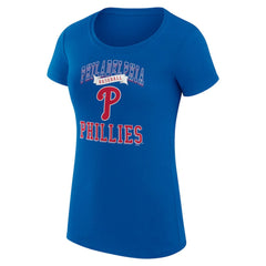 Philadelphia Phillies G-III 4Her by Carl Banks Women's Super-Slim Fit Lightweight Team Logo Graphic T-Shirt | MLB Outlet