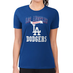 Los Angeles Dodgers G-III 4Her by Carl Banks Women's Super-Slim Fit Lightweight Team Logo Graphic T-Shirt | MLB Shop