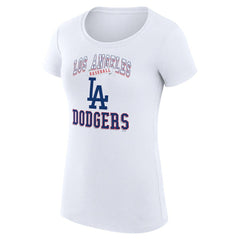 Los Angeles Dodgers G-III 4Her by Carl Banks Women's Super-Slim Fit Lightweight Team Logo Graphic T-Shirt | MLB Sale