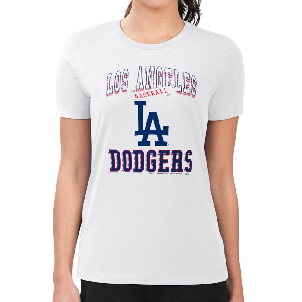 Los Angeles Dodgers G-III 4Her by Carl Banks Women's Super-Slim Fit Lightweight Team Logo Graphic T-Shirt | MLB Sale