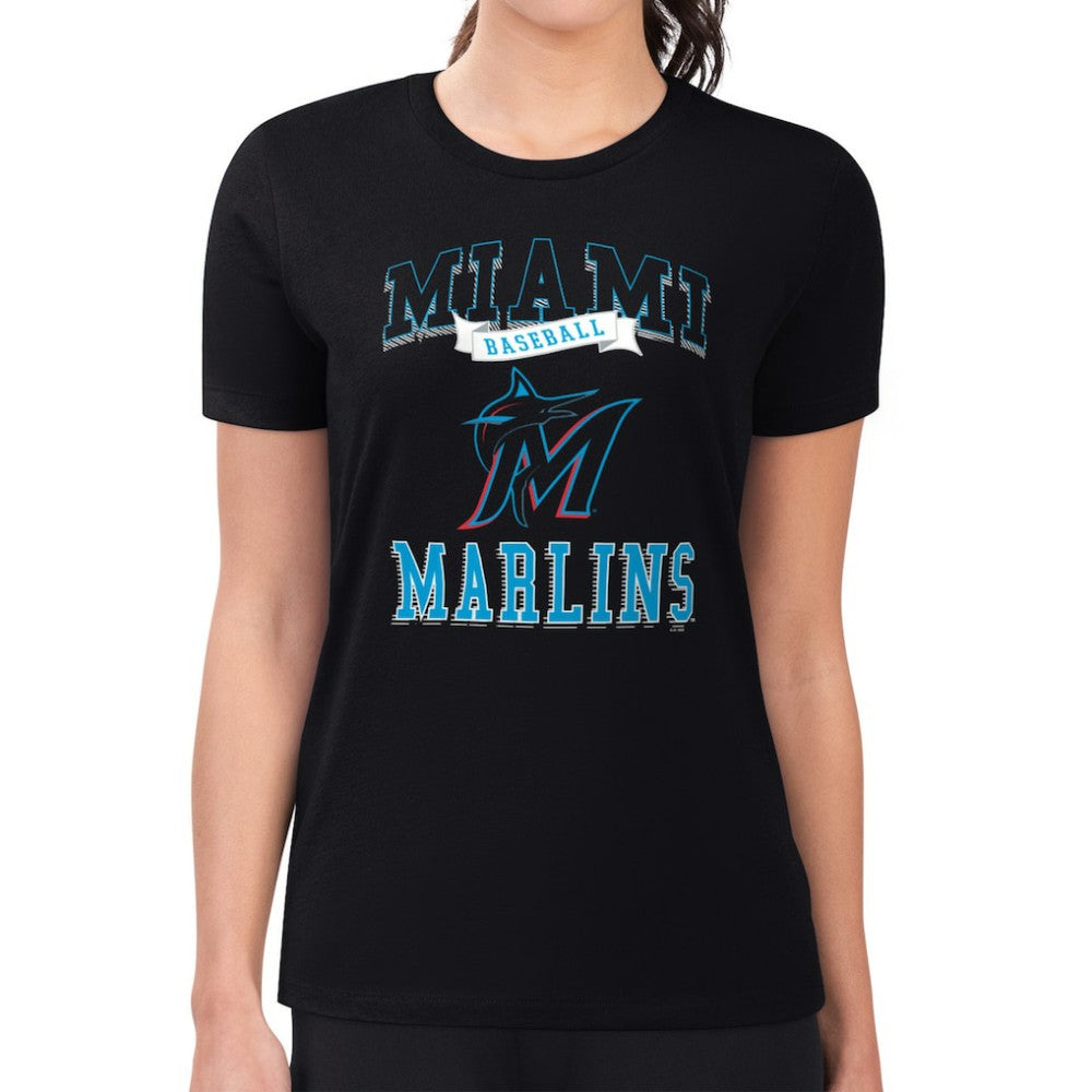 Miami Marlins G-III 4Her by Carl Banks Women's Super-Slim Fit Lightweight Team Logo Graphic T-Shirt | MLB Near me