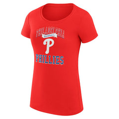 Philadelphia Phillies G-III 4Her by Carl Banks Women's Super-Slim Fit Lightweight Team Logo Graphic T-Shirt | MLB Online