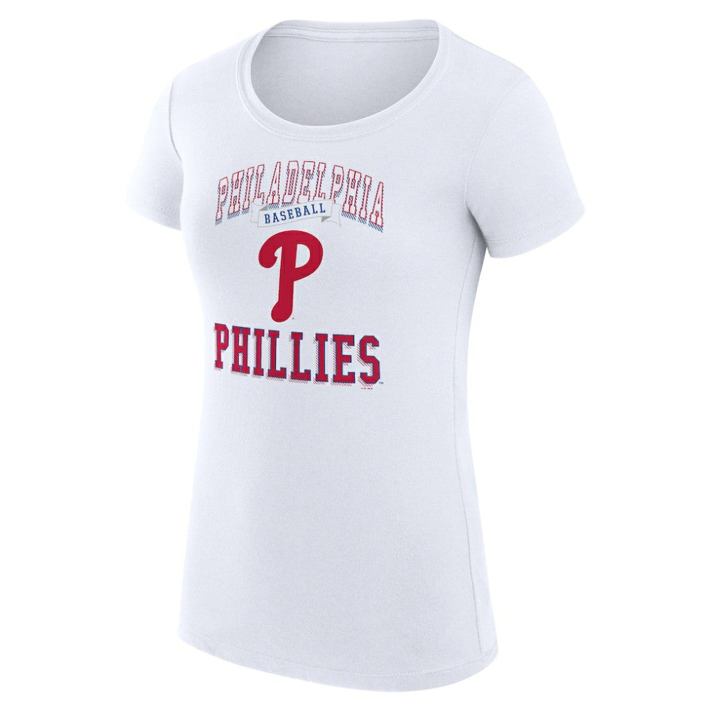 Philadelphia Phillies G-III 4Her by Carl Banks Women's Super-Slim Fit Lightweight Team Logo Graphic T-Shirt | MLB Discount