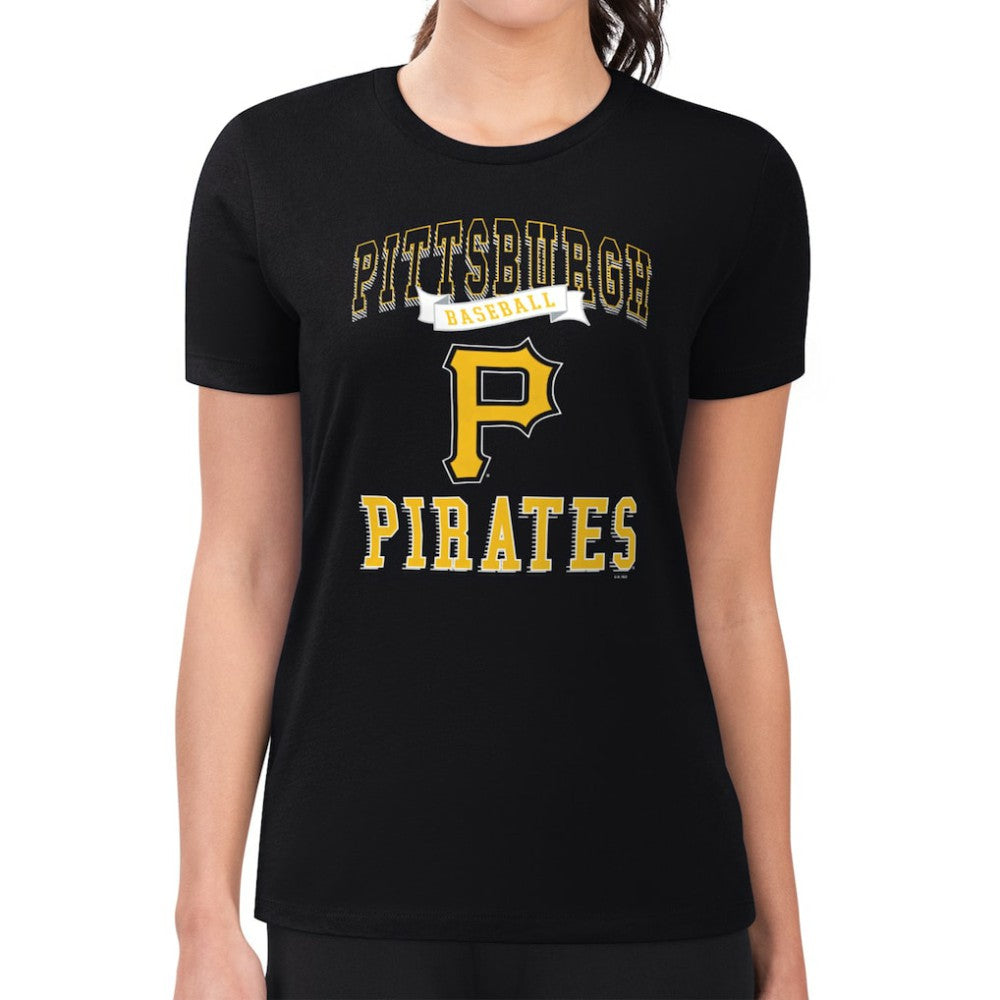 Pittsburgh Pirates G-III 4Her by Carl Banks Women's Super-Slim Fit Lightweight Team Logo Graphic T-Shirt | MLB Discount